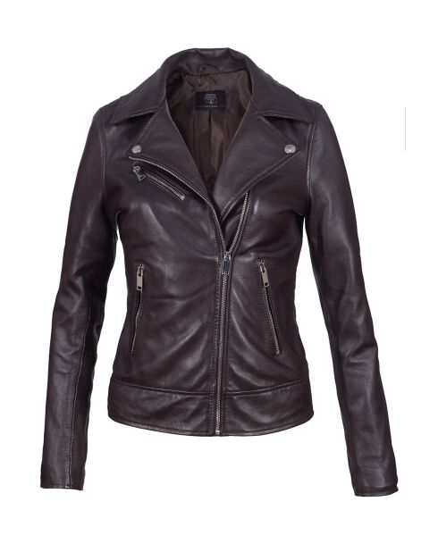 Veste en Cuir Perfecto Lacey marron