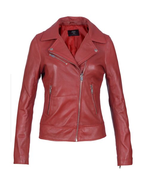 Veste en Cuir Perfecto Lacey rouge