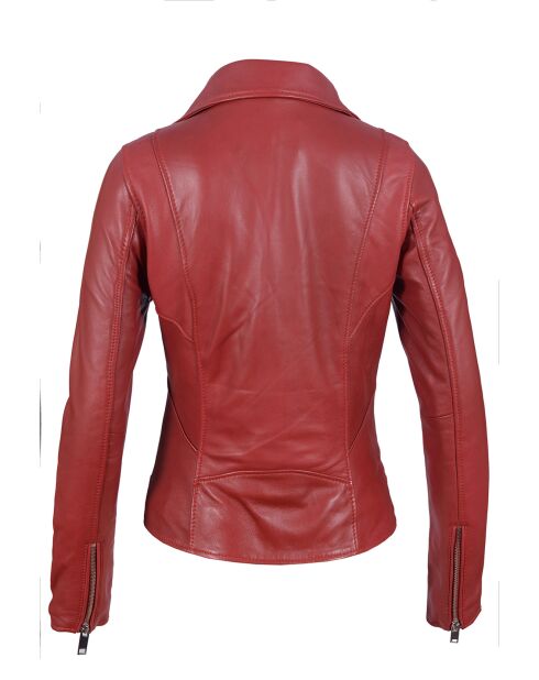 Veste en Cuir Perfecto Lacey rouge