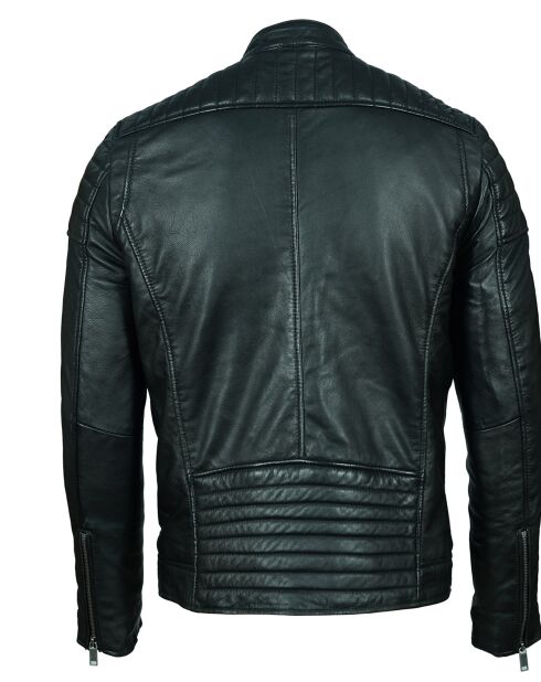 Veste en Cuir Lamar noire
