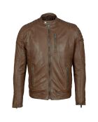 Veste en Cuir Lamar cognac