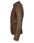 Veste en Cuir Lamar cognac