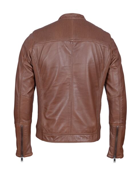 Veste en Cuir Landon cognac
