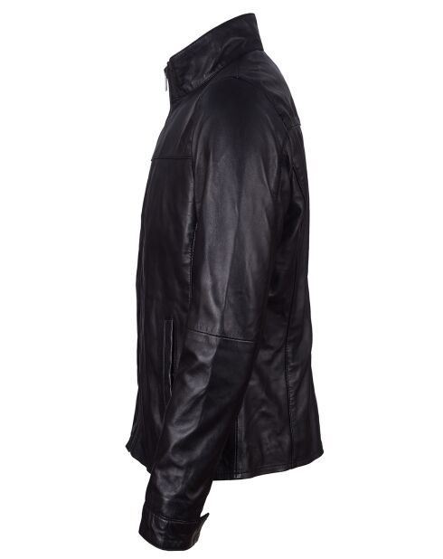 Veste en Cuir Laval noire