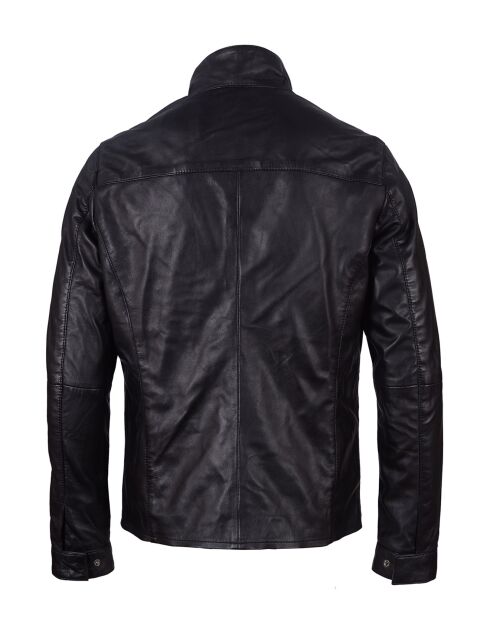 Veste en Cuir Laval noire