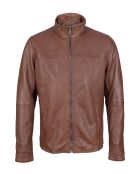 Veste en Cuir Laval cognac