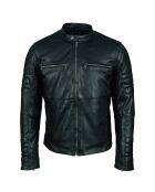 Veste en Cuir Leeland noire