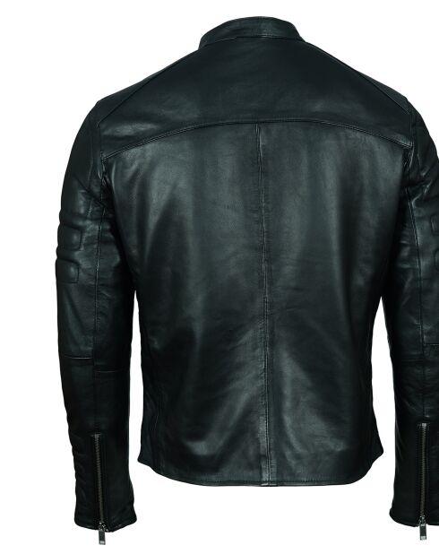 Veste en Cuir Leeland noire