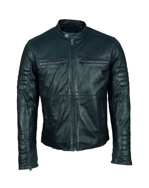 Veste en Cuir Leeland marine