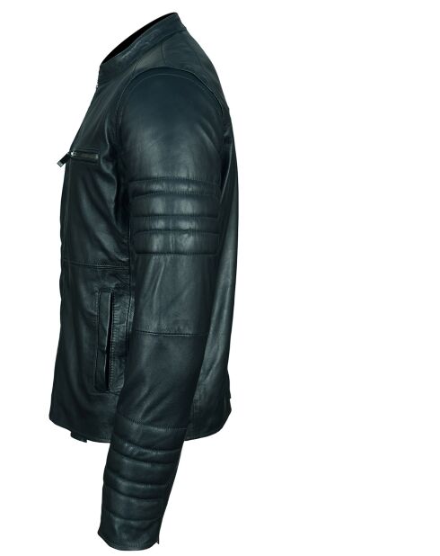 Veste en Cuir Leeland marine