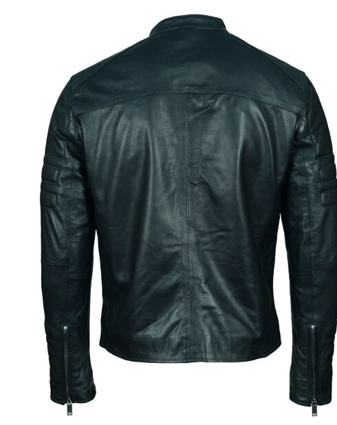 Veste en Cuir Leeland marine