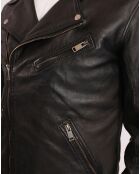 Veste en Cuir Perfecto Lambert noire