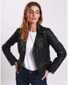 Veste en Cuir Perfecto Leonarda noire