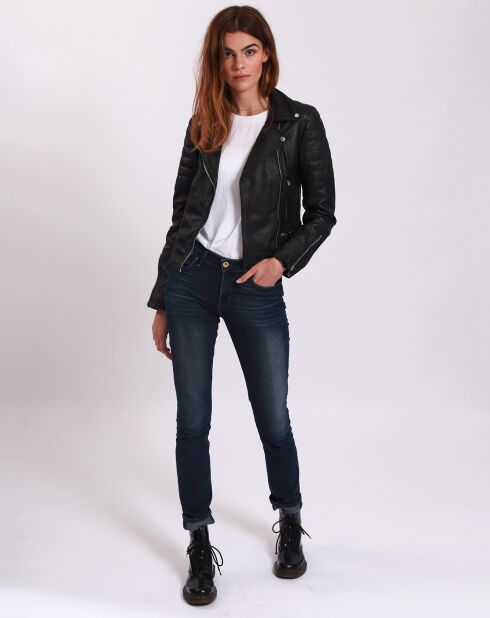 Veste en Cuir Perfecto Leonarda noire
