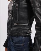 Veste en Cuir Perfecto Leonarda noire