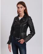 Veste en Cuir Perfecto Leonarda noire