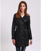 Trench en Cuir Liliana noir