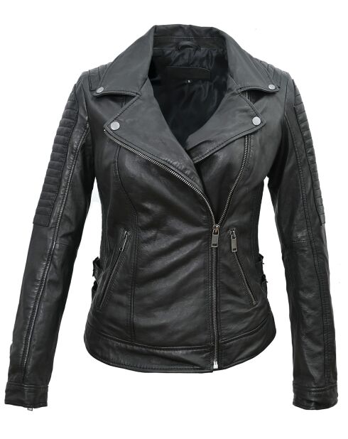 Veste en Cuir Perfecto Lucinda noire