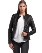 Veste en Cuir Lune noire