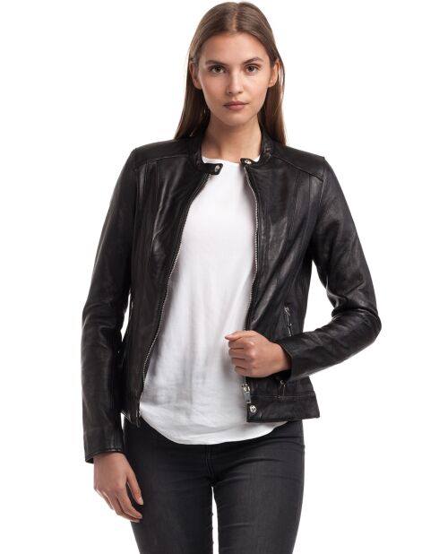 Veste en Cuir Lune noire