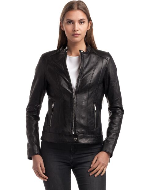 Veste en Cuir Lune noire
