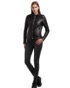 Veste en Cuir Lune noire