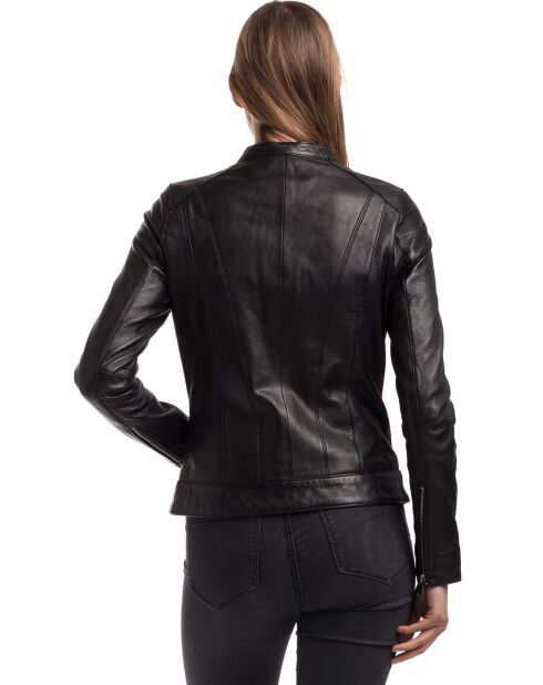 Veste en Cuir Lune noire