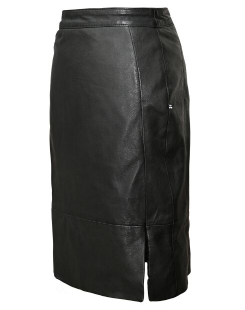 Jupe en Cuir Lytchi noire