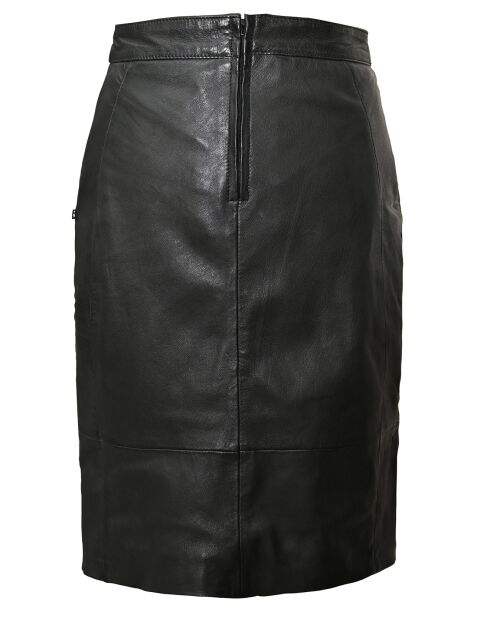 Jupe en Cuir Lytchi noire
