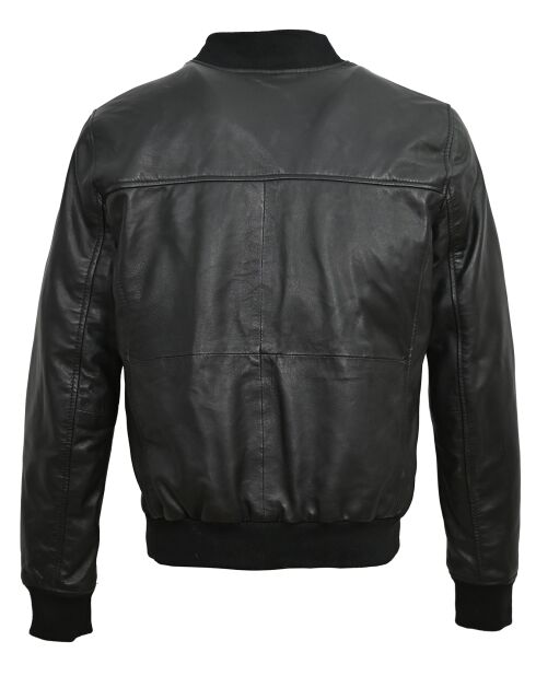 Blouson en Cuir Lyvas noir