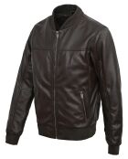 Blouson en Cuir Lyvas marron