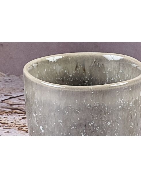 6 Tasses en Grès Stellar gris/anthracite - 15 cl