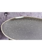 6 Assiettes en Grès Stellar gris/anthracite - D.18 cm