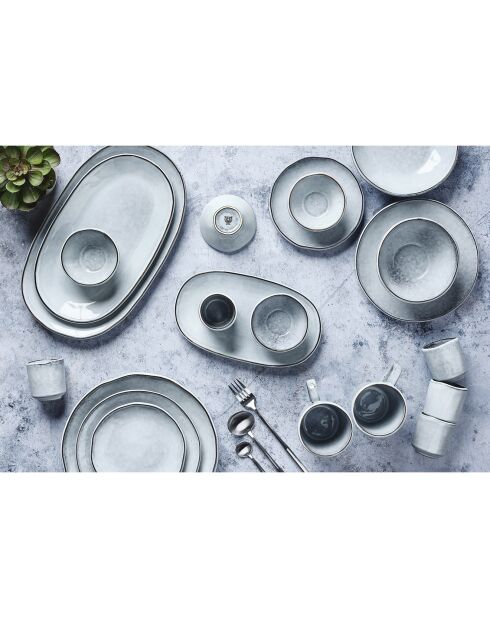 6 Mugs en Grès Cloud gris clair - 40 cl