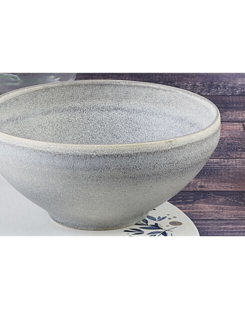 6 Bols en Grès Stone gris clair - 60 cl