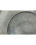 6 Assiettes en Grès dessert Zen gris/bleu - D.22 cm
