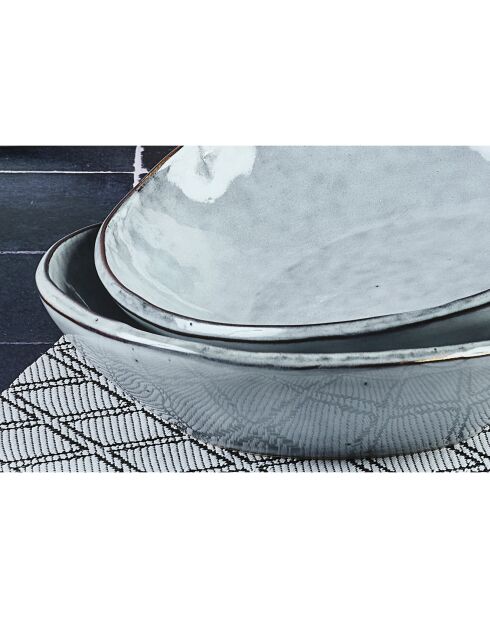 6 Bols en Grès Cloud gris clair - 75 cl