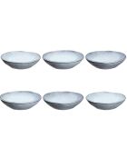 6 Bols en Grès Cloud gris clair - 75 cl