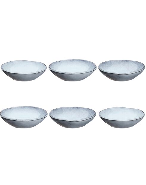 6 Bols en Grès Cloud gris clair - 75 cl