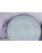 6 Assiettes en Grès dessert Cloud gris clair - D.21.5 cm