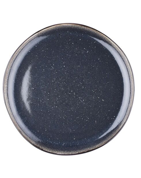 2 Servicetabletts aus Iris-Steinzeug, 32 x 32 x 3,5 cm, dunkelblau