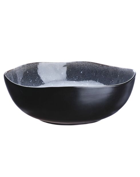 2 insalatiere Iris in gres blu scuro - 24x8,5/28,5x10 cm