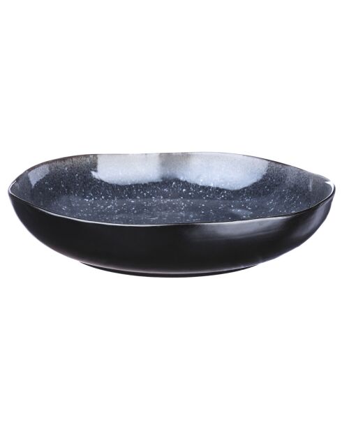 2 Corbeilles à fruits en Grès Iris bleu foncé - 27.5x6/32.5x6.5 cm