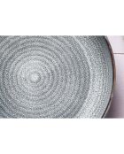 6 Assiettes creuses en Grès Zen gris/bleu - D.22.5 cm