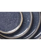 Service Les Essentiels en Grès Iris bleu foncé - 18 pièces