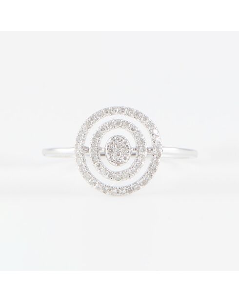 Anillo Quíos de oro blanco y diamantes de 0,20 quilates