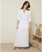 Robe 100% Lin Félicie blanche