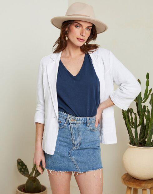 Giacca bianca Rome 100% lino