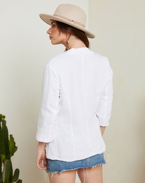 Giacca bianca Rome 100% lino