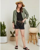 Veste 100% Lin Flo vert kaki